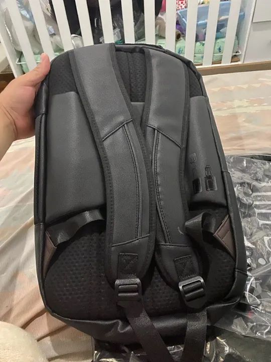 Mochila Masculina Preta de Couro