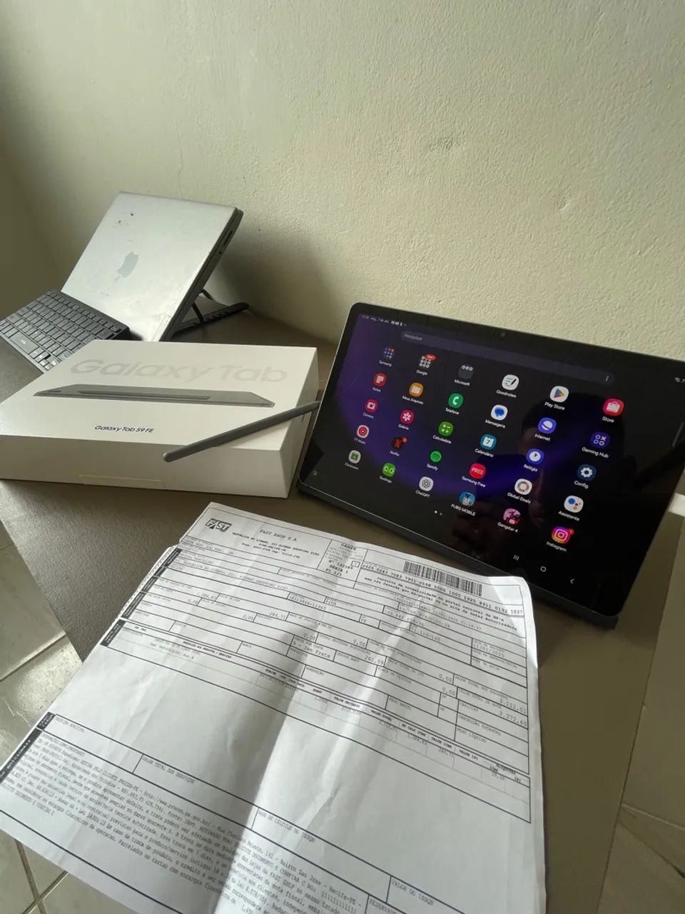 1 MÊS DE USO! Tablet S9 FE 128gb