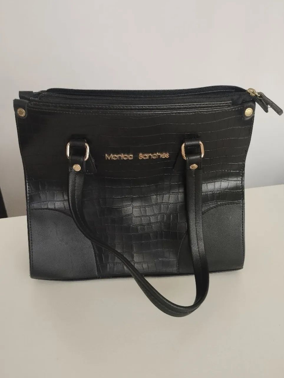 Bolsa Monica Sanches Croco - Foto 5