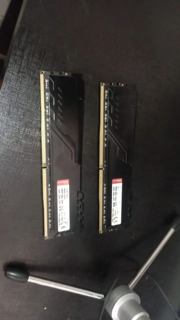 Memórias RAM 2x8 16GB 2666 Kingston HyperX Hynix Fury Aceito oferta - Foto 2