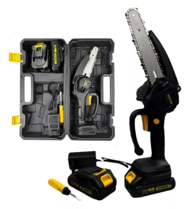 Mini Moto Serra Elétrica 4 Pol 1 Baterias Recarregável Poda - Foto 2