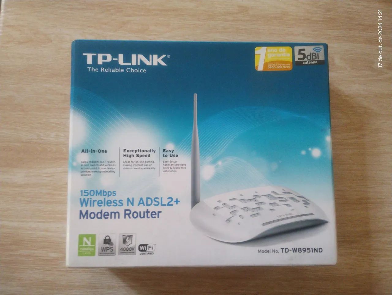 Roteador TP-LINK TD-W8951NB 150Mbps Wireless N ADSL2+ - Foto 4