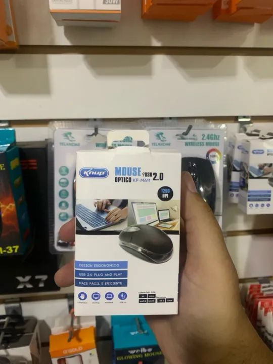 Mouse Óptico USB 2.0 Knup KP-M611 - 1200 DPI