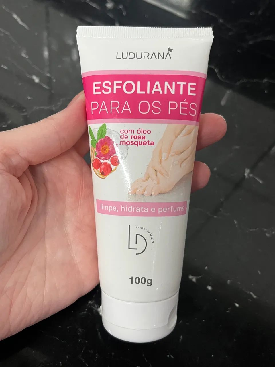 Esfoliante para Pés 100g Ludurana com Óleo de Rosa Mosqueta - Foto 3