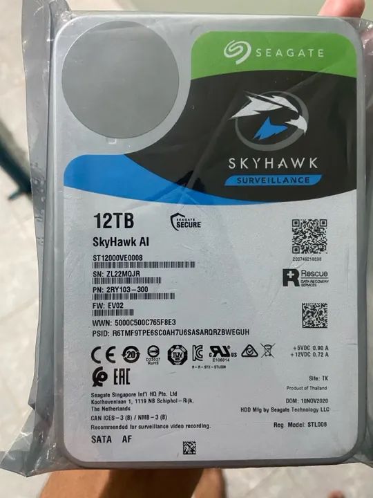 HD Seagate SkyHawk AI 12TB - Surveillance