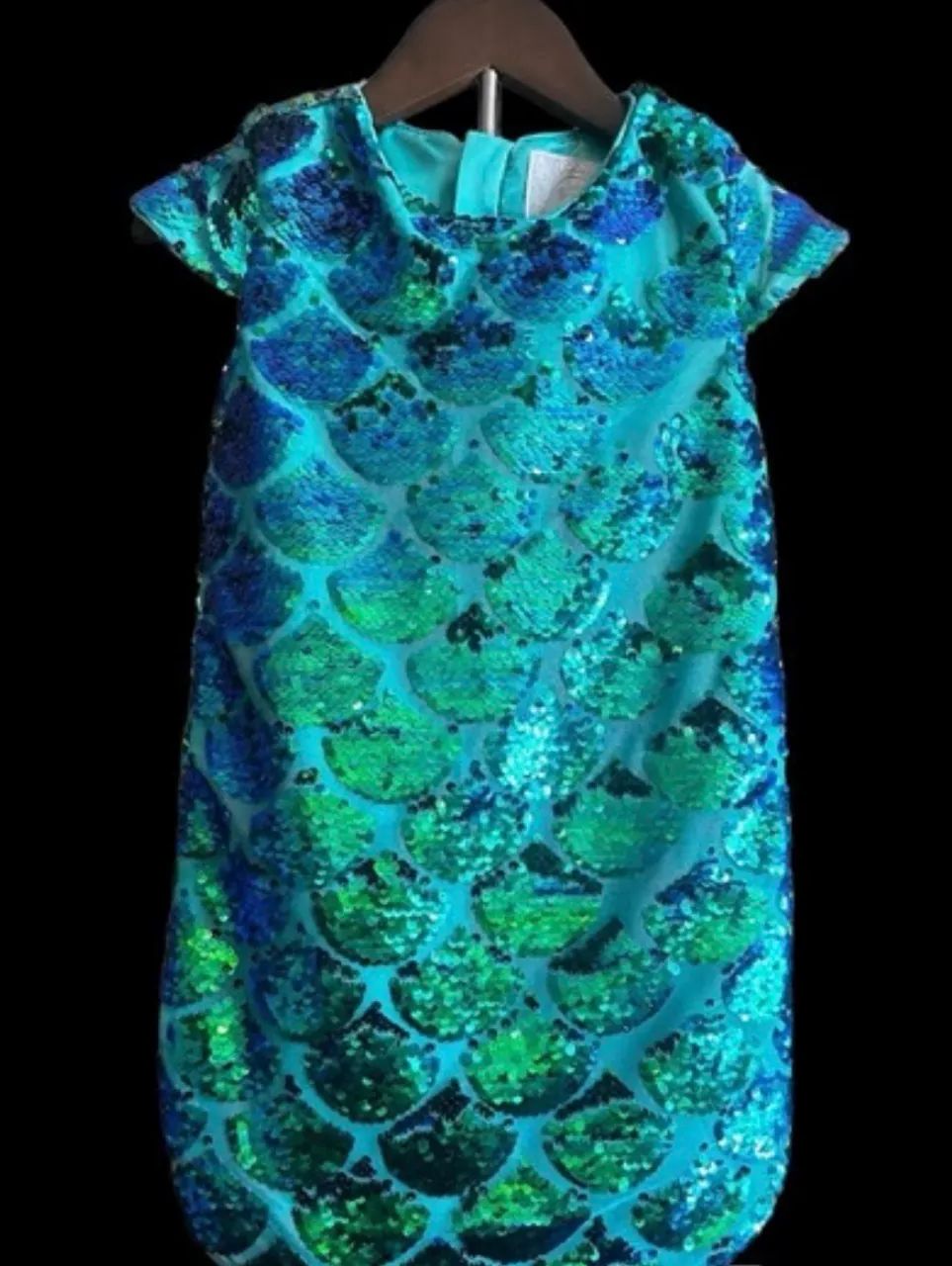 Fantasia Vestido de Paetê Princesa Ariel 