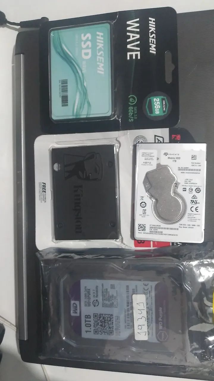HDs, SSD, memórias e outros 