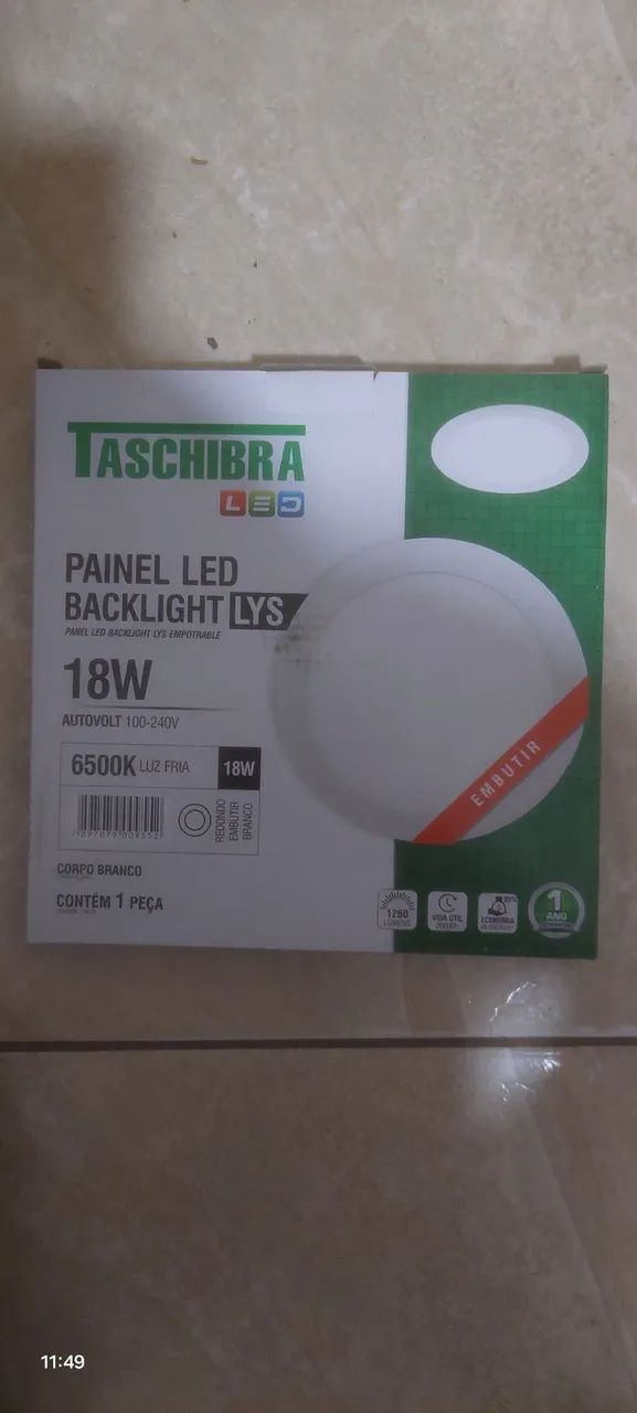 Painel LED Backlight LYS 18W - Taschibra