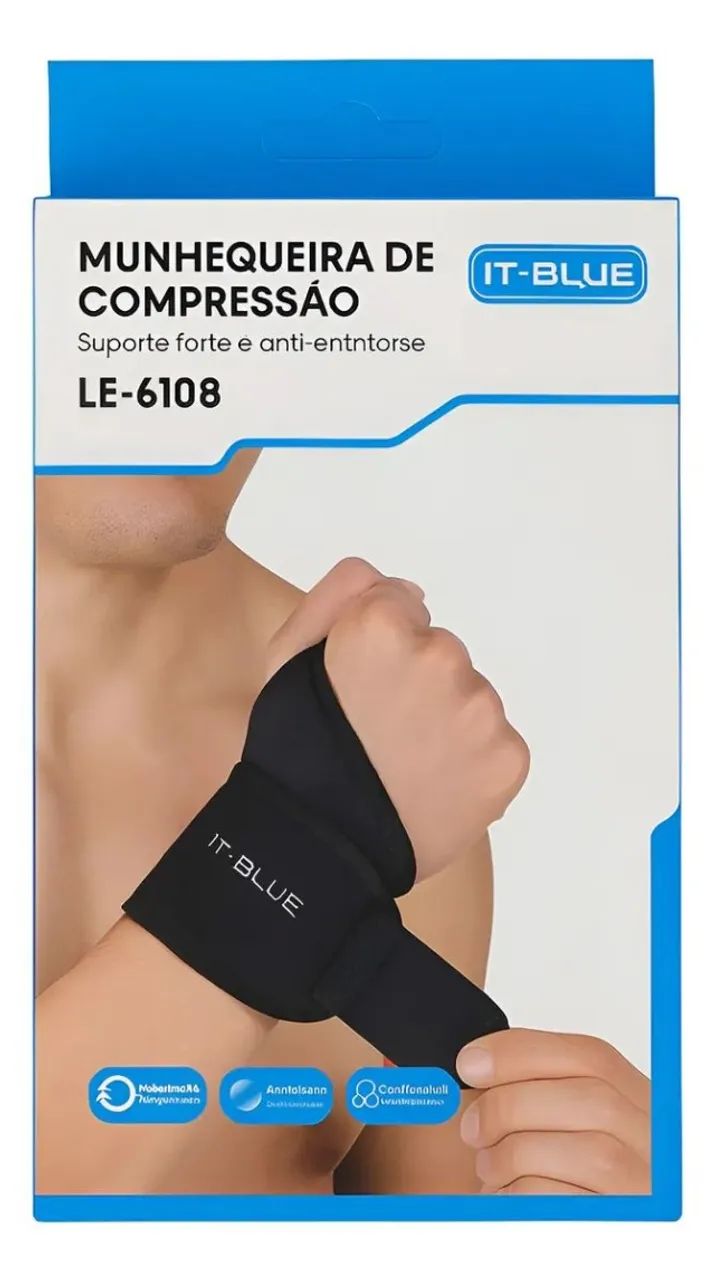 Munhequeira De Compreesão It-blue Preto