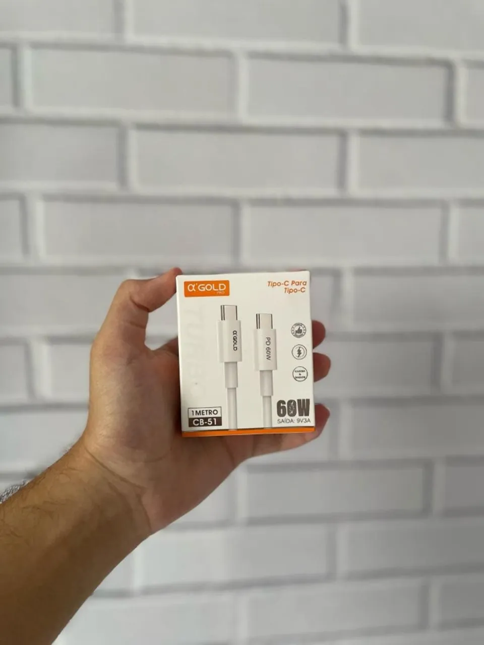 Cabo Carregador Turbo AGOLD Tipo C-USB / TipoC - TipoC / Light-TipoC (Fazemos entregas!)