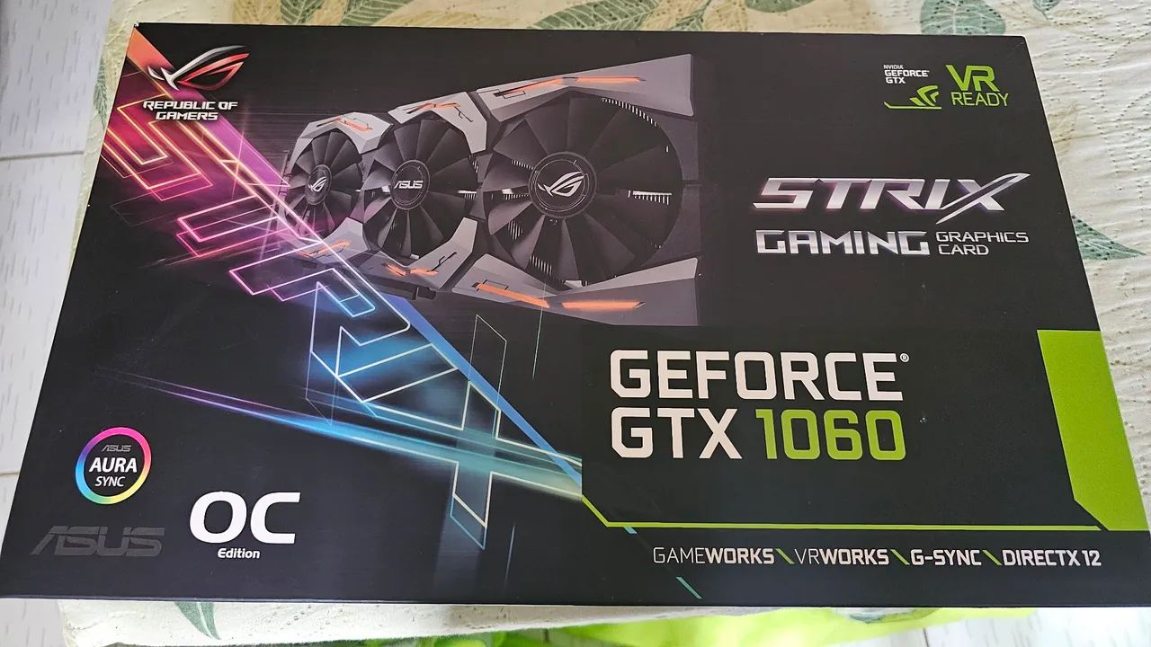 Placa de Vídeo ASUS STRIX GeForce GTX 1060 OC Edition