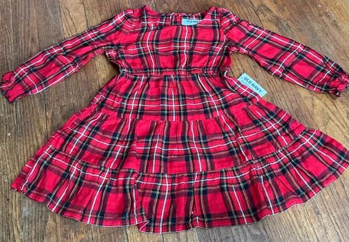 Vestido xadrez Old Navy tamanho 12- 18 meses importado (Novo) - Foto 3