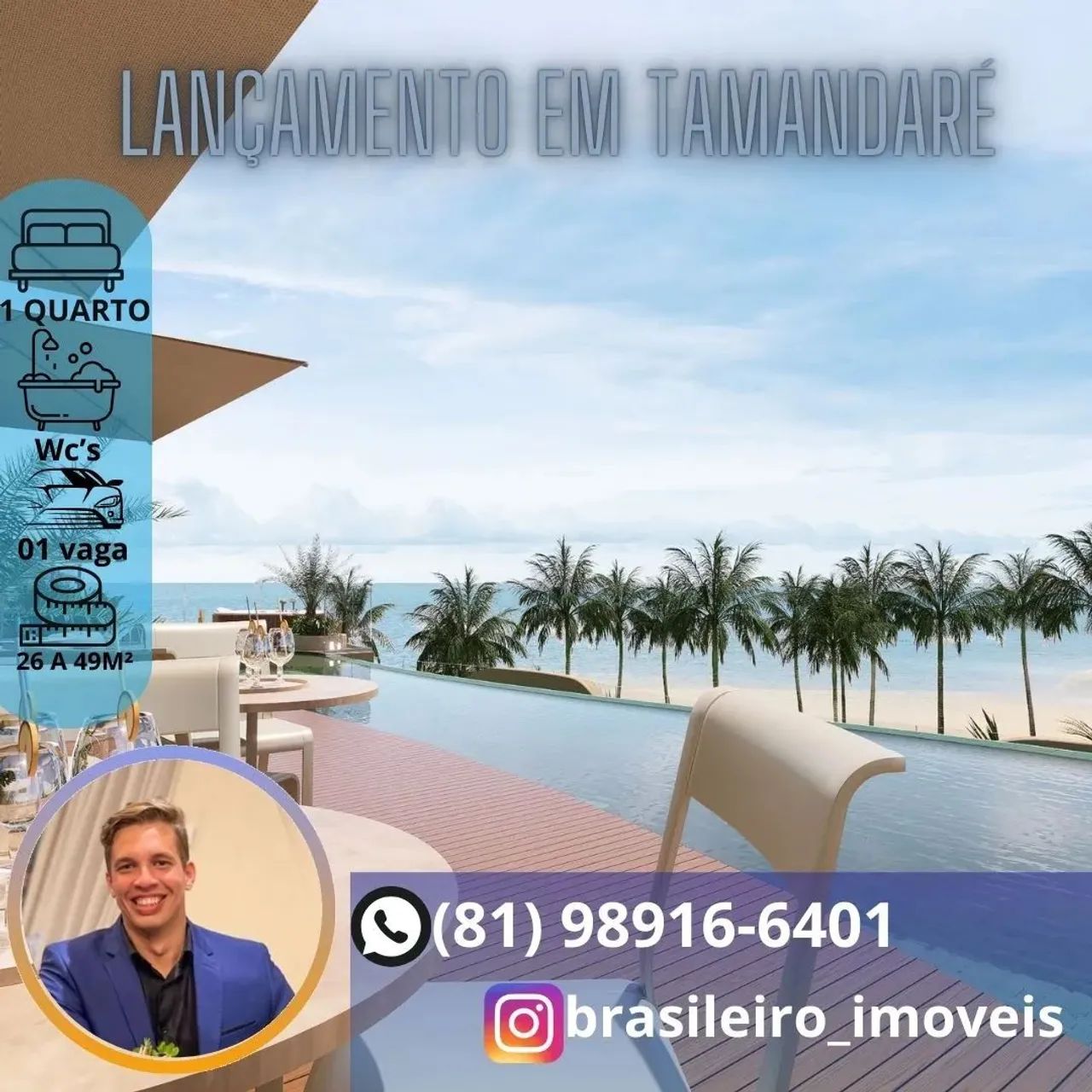 Oportunidade de Investimento em Tamandaré/50m do Mar/Não perca/São poucas unidades