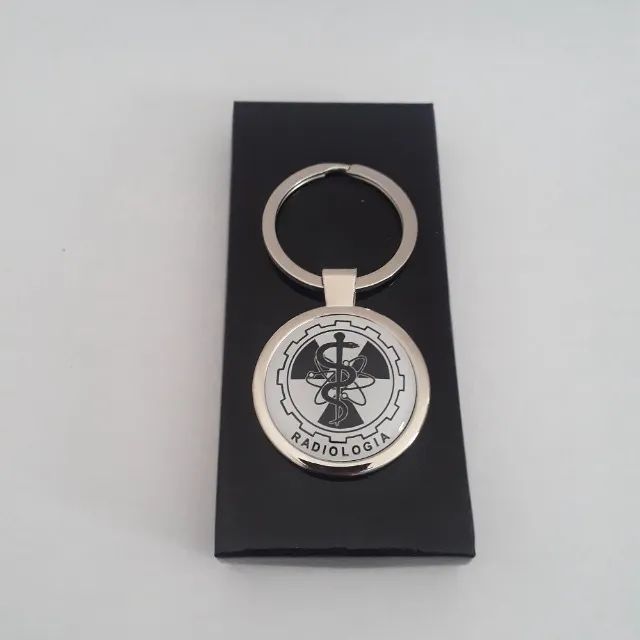 Radiologia - Chaveiro Cromado - Logotipo Resinado - Foto 5