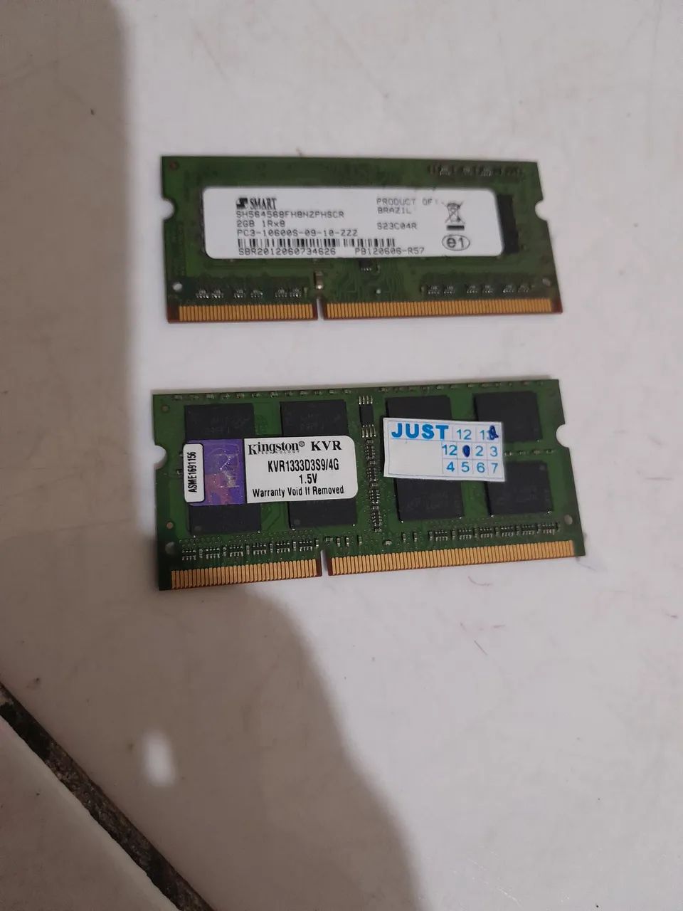Par de Memória 4gb e 2gb Notebook 