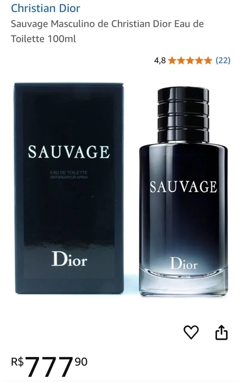 Perfume Christian Dior Sauvage Masculino 100ml
