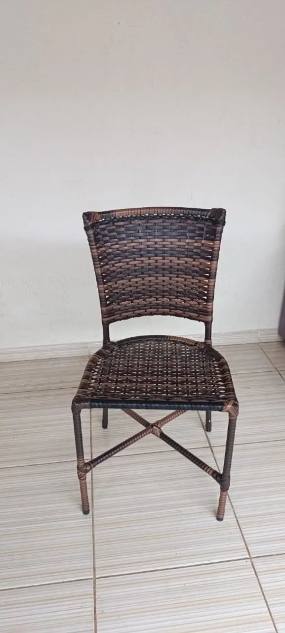 Cadeiras de vime para área externa - 6 peças - usadas - Foto 2