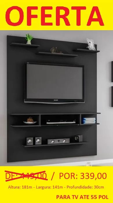 Painel para tv - entrega imediata 