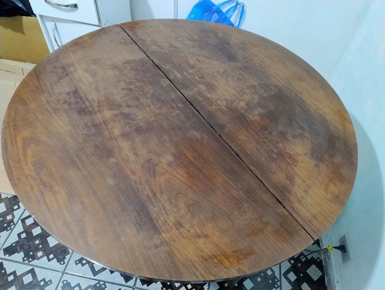 Mesa de madeira maciça redonda extensivel - Foto 2
