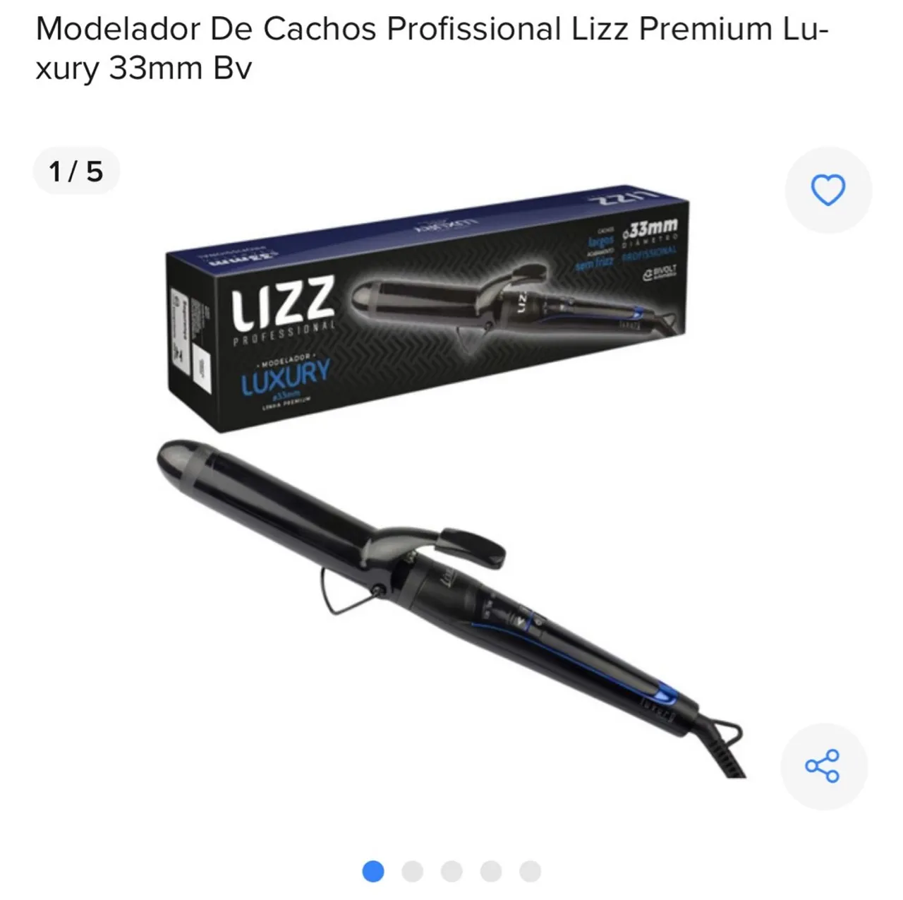 Modelador de Cachos Profissional Lizz Premium 33mm
