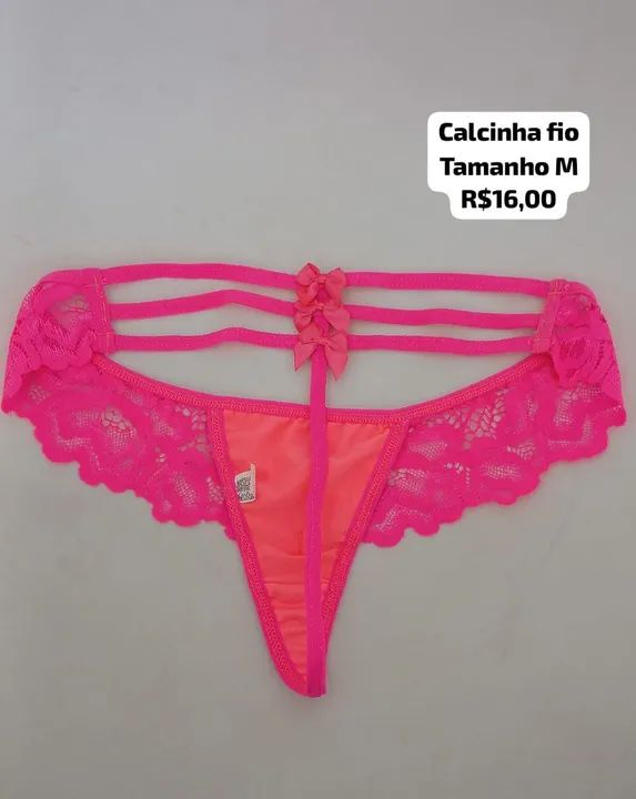 Calcinha Fio Dental Rosa - Tamanho M