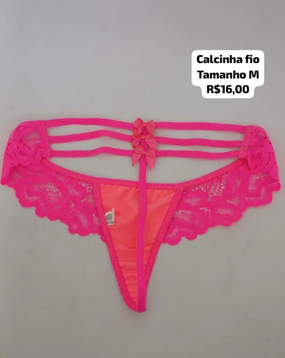 Calcinha Fio Dental Rosa - Tamanho M