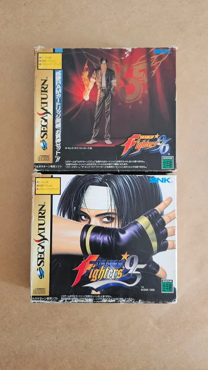 Kof 95 e Kof 96 Sega Saturn japonês original completo