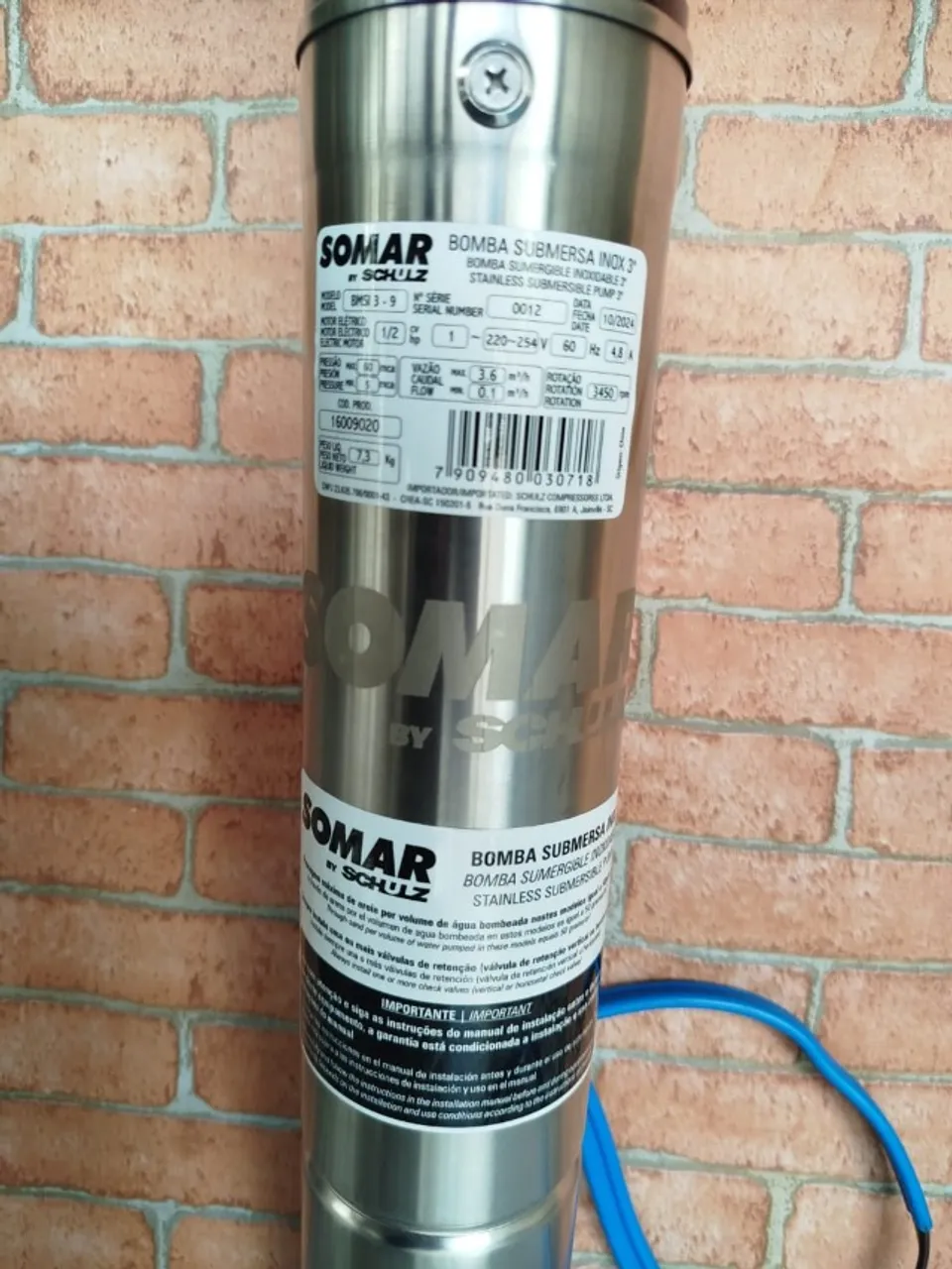 Profunda e potente! Bomba Submersa Somar Caneta 0,5CV - Cabe em qualquer poço