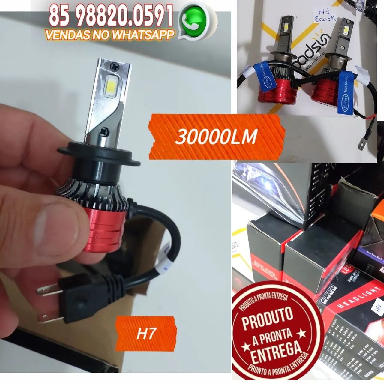 Lâmpadas LED para Carro 100W CSP Chips 30000LM - Foto 2
