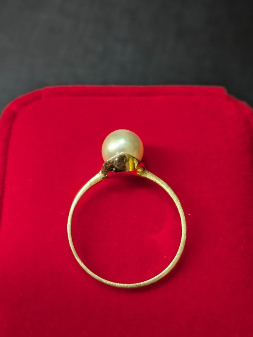 Anel de ouro 18k com pérola (2.5g) - Foto 5