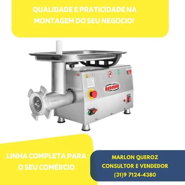 Moedor de Carne Bermar Inox Bivolt Boca 22