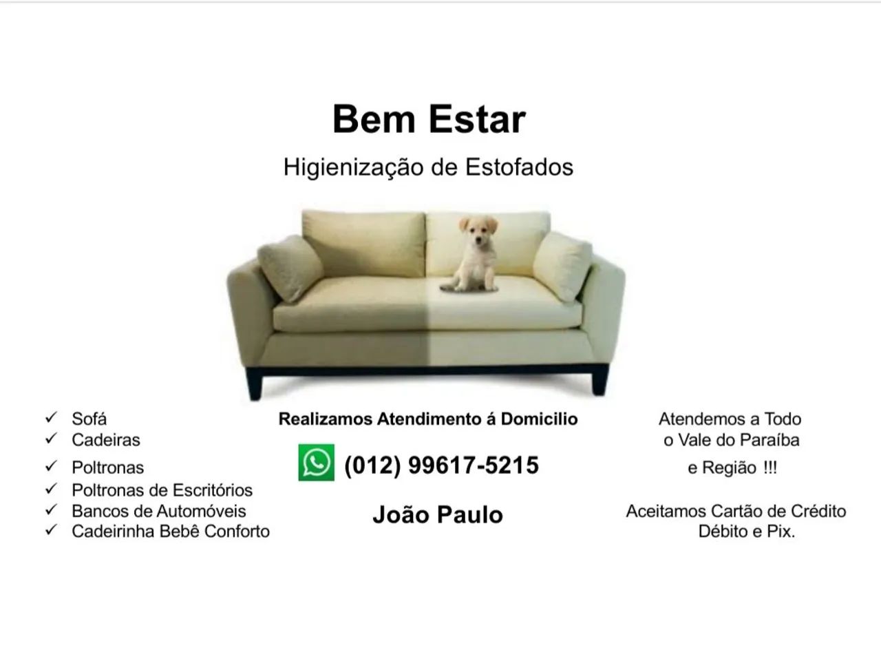 Limpeza e higienização de estofados 