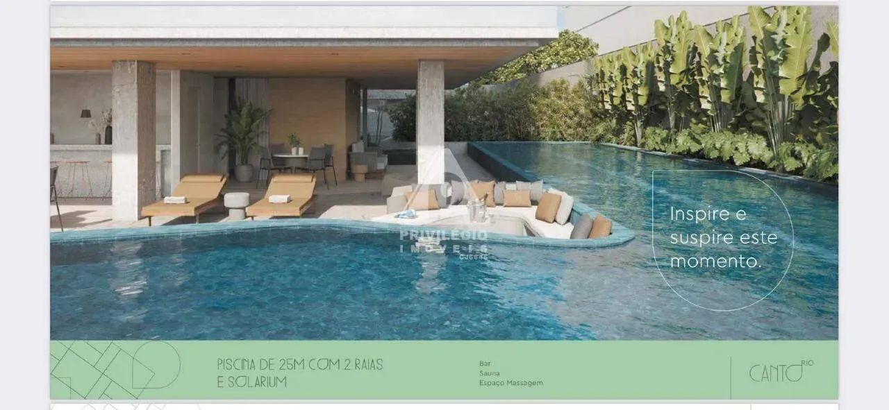 Studio 38m² com Varanda Gourmet e Vista Parcial para o Mar  Canto Rio, Arpoador - Foto 5