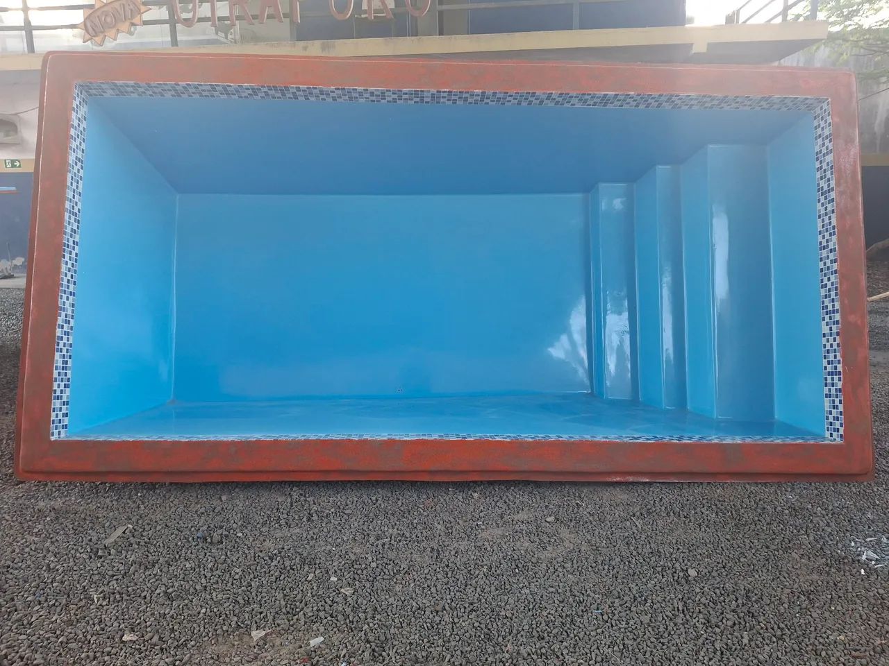 Piscina de fibra de 4 metros pastilhada - Foto 3
