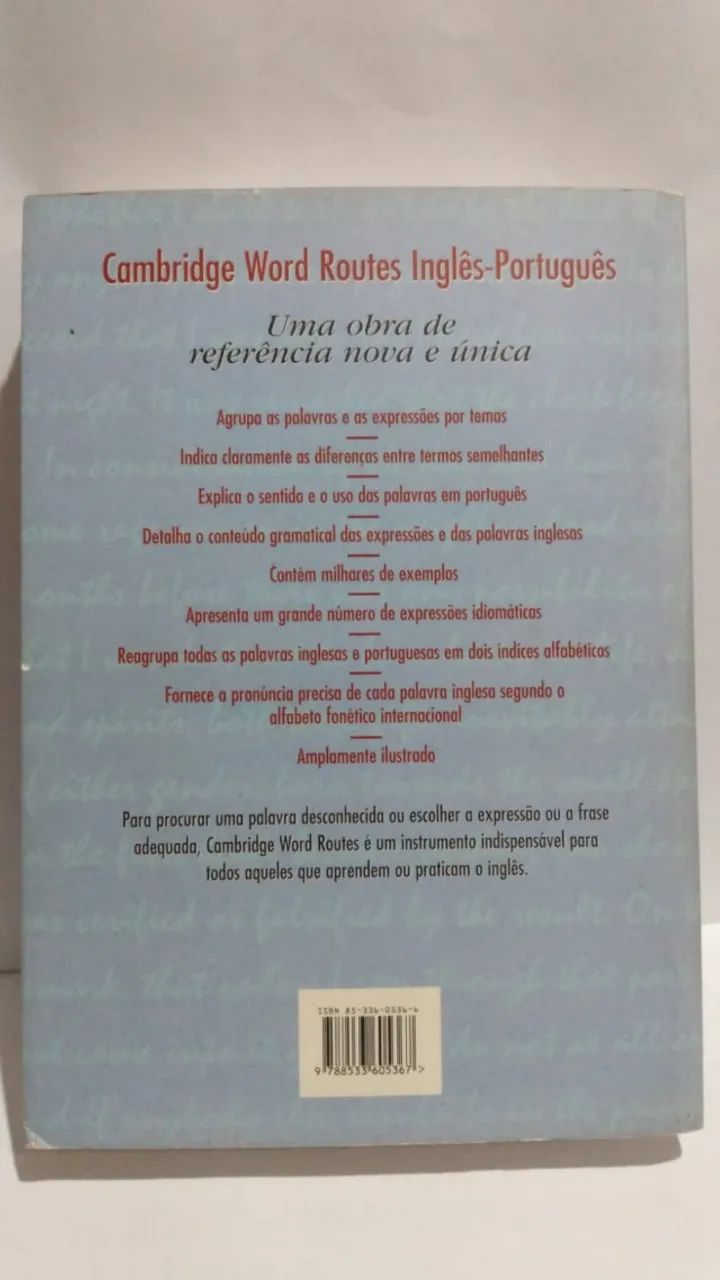 Livro Dicionário Cambridge Word Routes Inglês português grande. - Foto 3