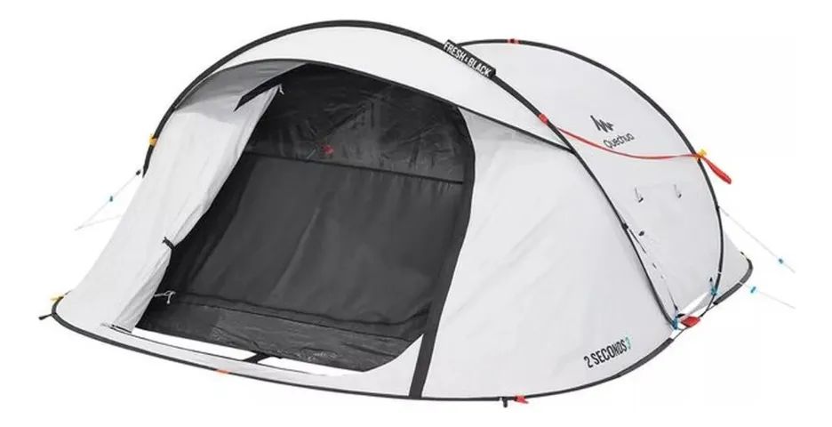Barraca De Camping Com Bolsa Quechua Fresh & Black 3 Pessoas Branco - Foto 6