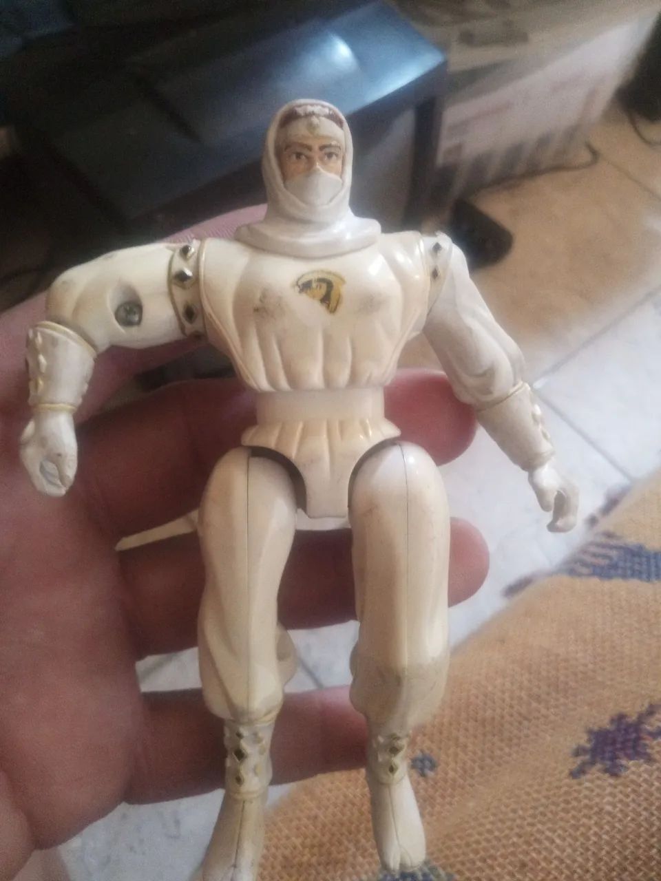 boneco ninja branco power rangers