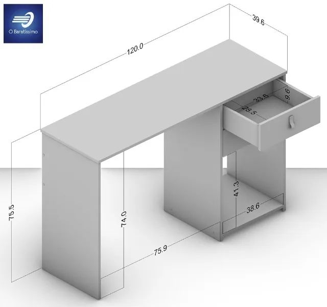 Office Desk with 2 Drawers64330588679426122