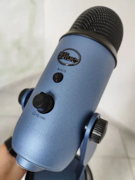 Microfone Blue Yeti USB Azul - Novo