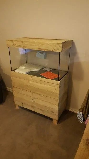 Aquário de madeira rústico com armário - Foto 2