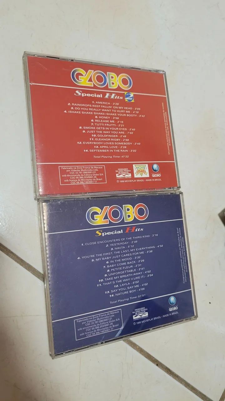 6 CDs (Originais) Coleção Globo! Nacionais e internacionais - CDs