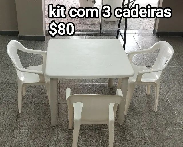 Mesinhas plásticas com cadeira  - Foto 2