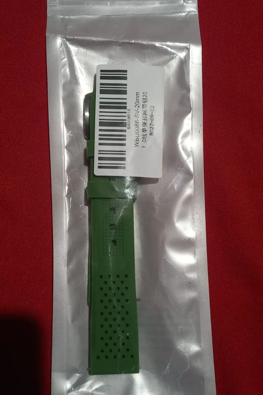 Pulseira de silicone verde para relogio (largura 20mm)