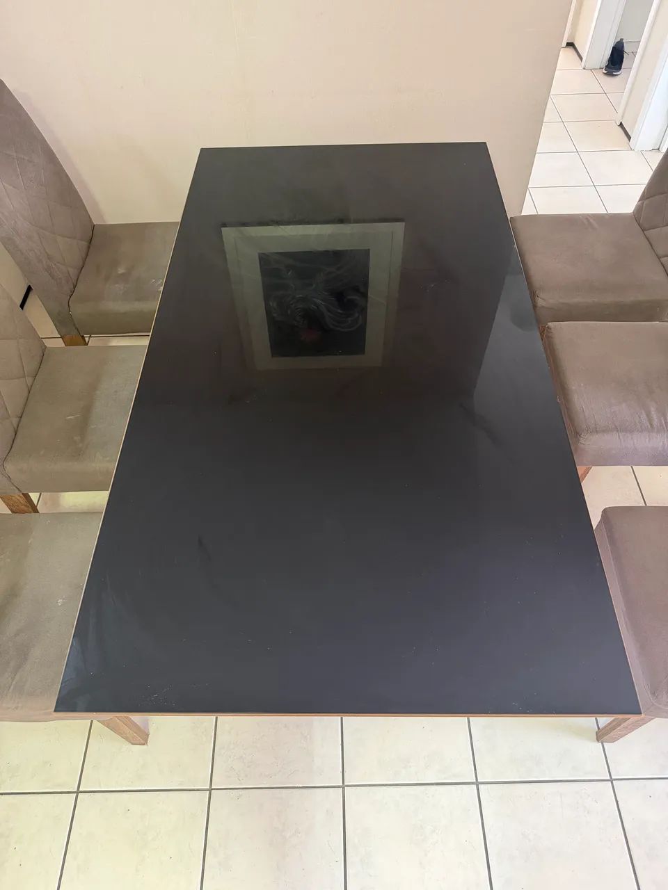 Conjunto de mesa de jantar com 6 cadeiras - Foto 4