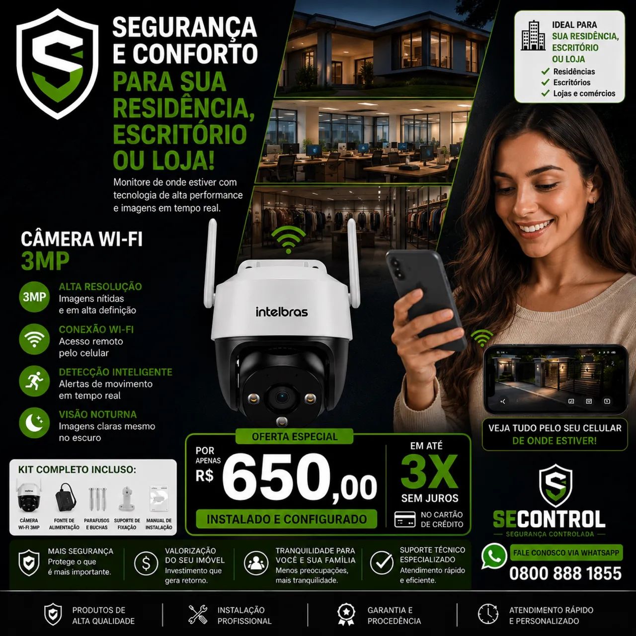 Câmera im7 INTELBRAS, instalado 