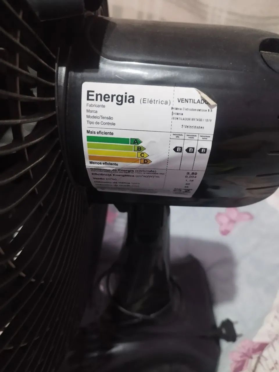 Ventilador 40 cm 6 meses de uso pra retirada de peças ou conserto - Foto 3