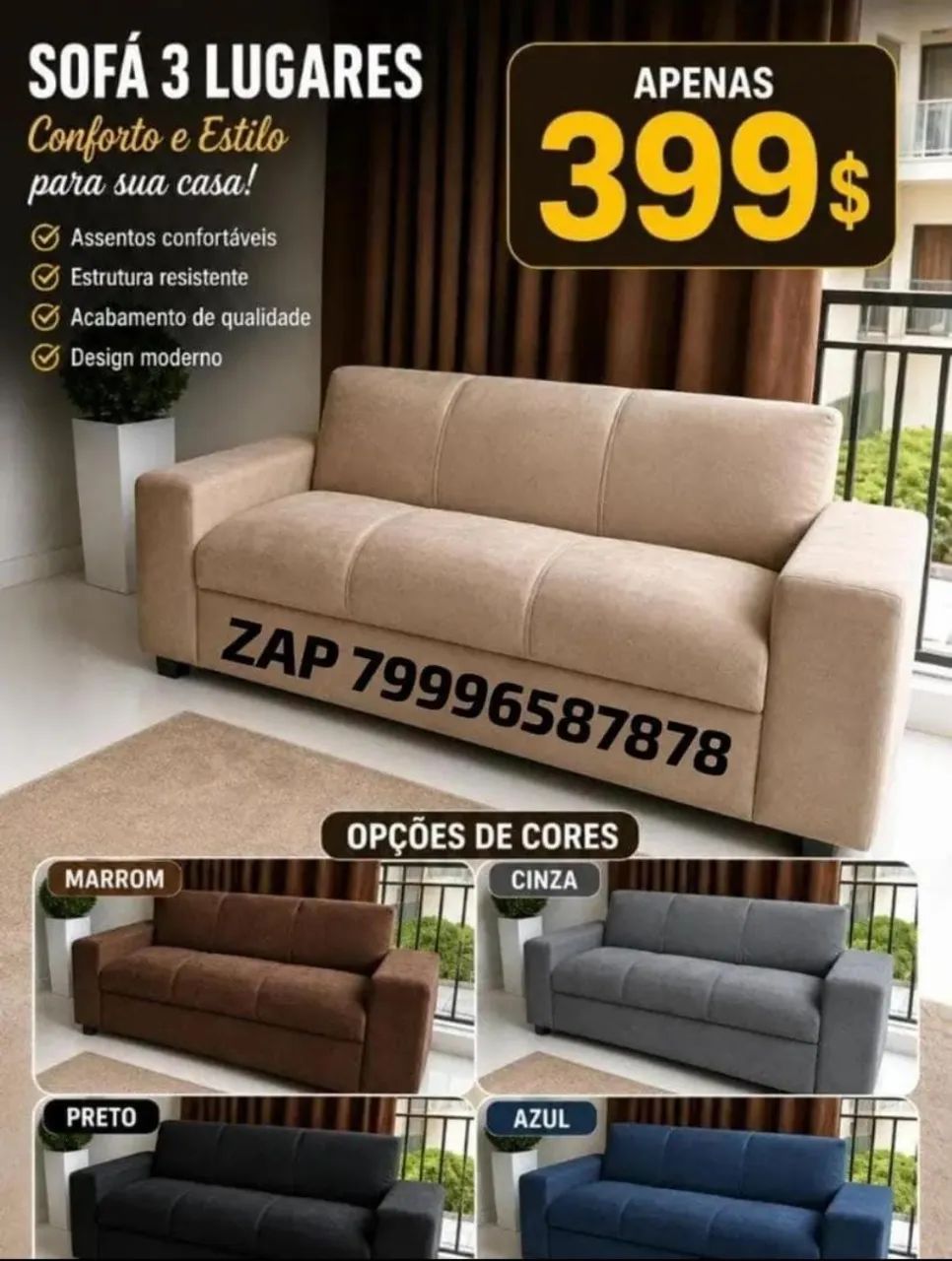 Sofá retrátil 830 ,Sofá de canto 830, conjunto de sofá 730  - Foto 3