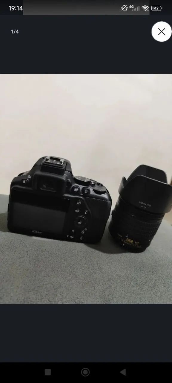 Câmera Nikon D3500.