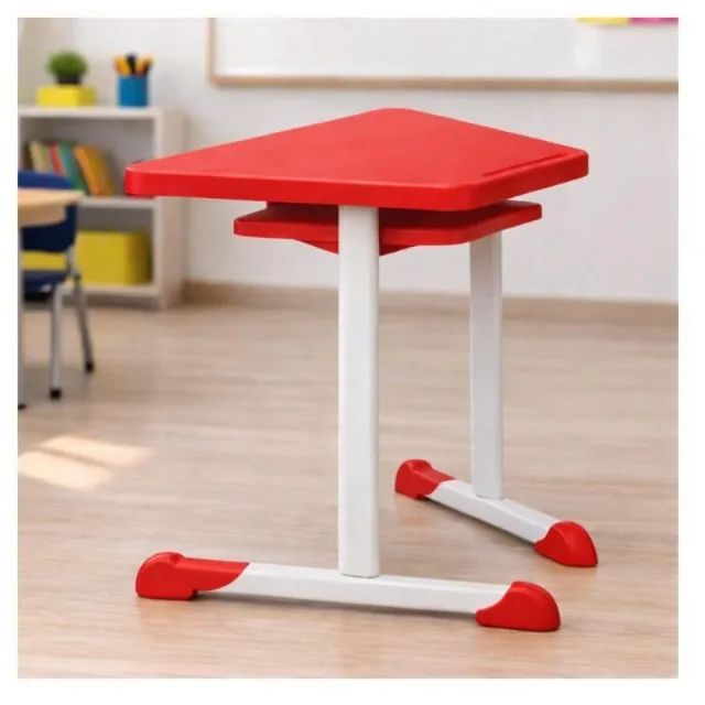 Mesa Infantil Hexagonal Com Porta Livro Colorida Resistente 42801 - Foto 5