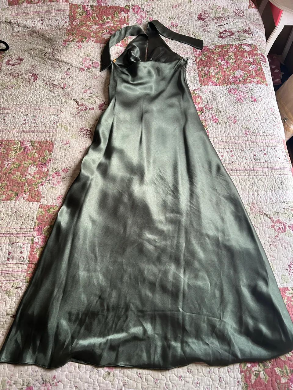 Vestido de Cetim - Verde Musgo - Foto 3